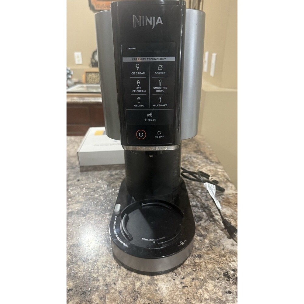 Ninja NC301 CREAMi Ice Cream Maker 7 One-Touch Programs Silver Body Only Tested